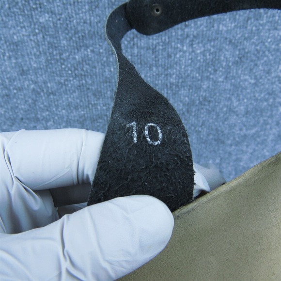 Outwoods Women Ankle Strap Sandal Shoes Black Leather Size 10 Medium - Picture 7 of 10